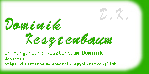dominik kesztenbaum business card
